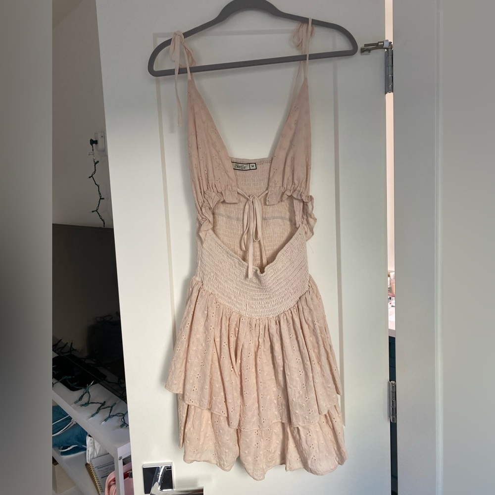 Tie Strap Tierd Mini Dress